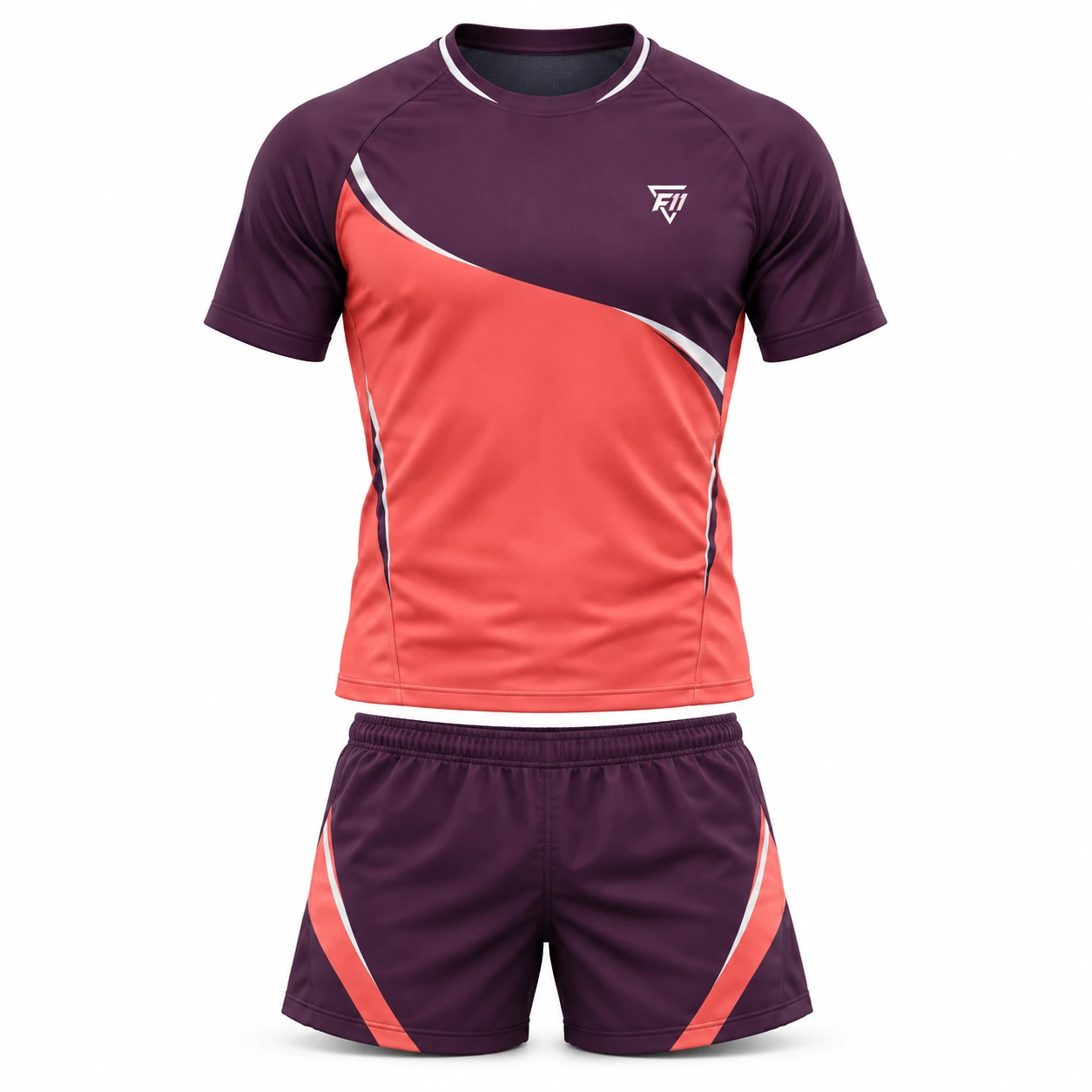 Plum & Coral Rugby Kit design concept