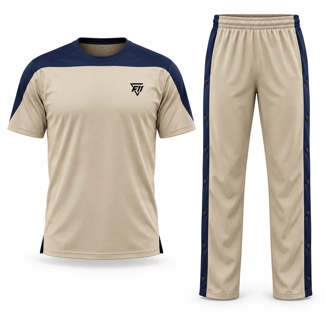 Sand & Navy Cricket Kit design concept